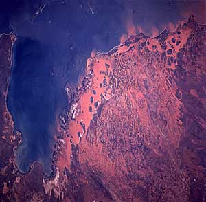 Flood waters from cyclone Vance